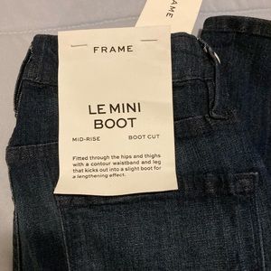 Frame Le Mini Boot Jeans NWT!